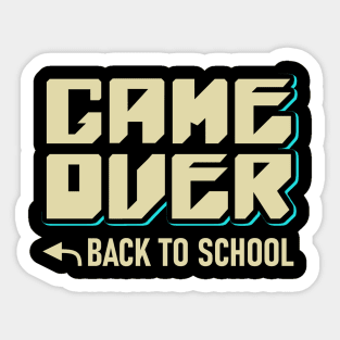 Game Over Back To School Sticker